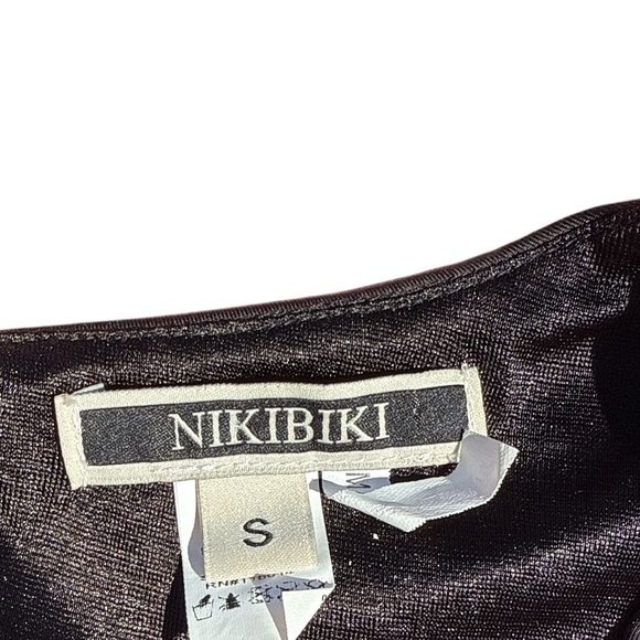 Nikibiki Black Ruched Mini Dress size Small - Picture 12 of 13